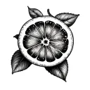 Orange Slice tattoo design idea