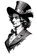 mad hatter bicep tattoo tattoo design idea