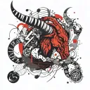 Capricorn zodiac sign tattoo design idea