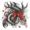 Capricorn zodiac sign tattoo design idea