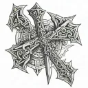 valkyrie sword tattoo design idea