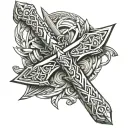 valkyrie sword tattoo design idea