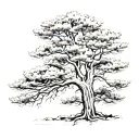 lebanese cedar tree with the map tattoo design idea