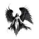 Azrael Angel tattoo design idea