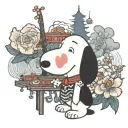 snoopy tattoo design idea