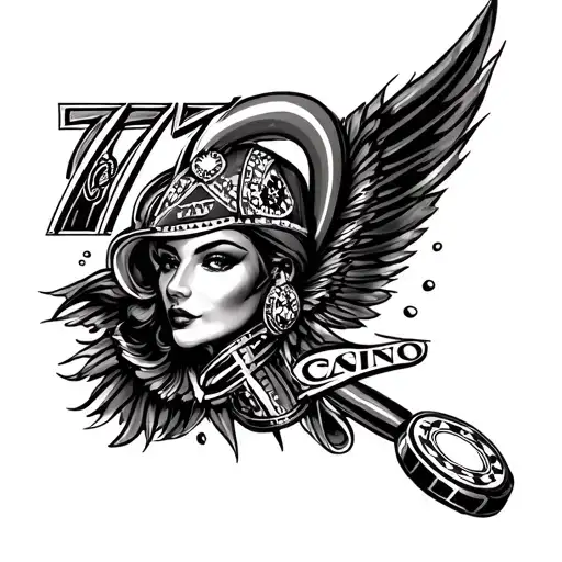 777 Casino tattoo design idea