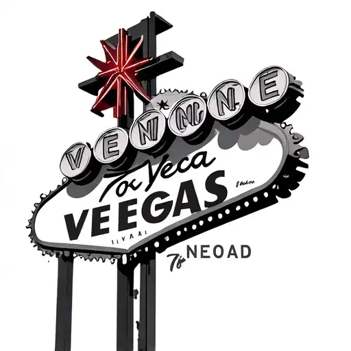 from Venice to Vegas sign tattoo design idea