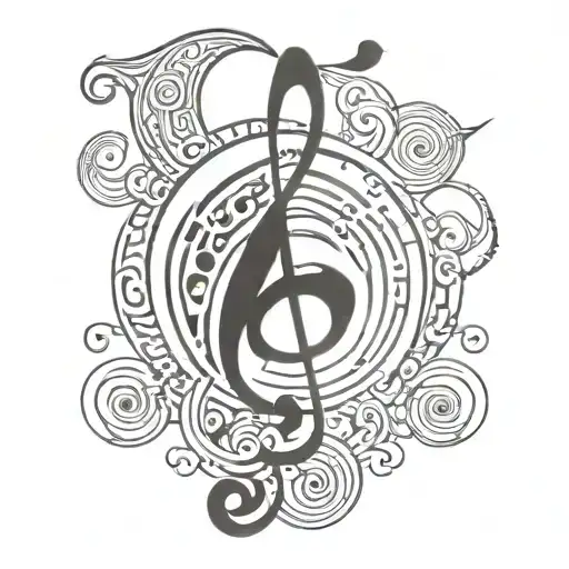 Indian lgbt music notes tattoo design idea