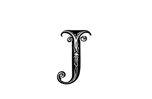 "J" tattoo design idea