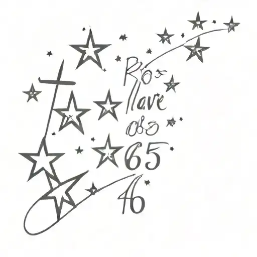 psalm 46:5 with stars scattered tattoo design idea