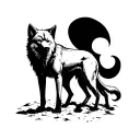  She-Wolf (Lupa Capitolina) SceneA more abstract or minimal design of the she-wolf suckling Romulus and Remus, done in  tattoo design idea