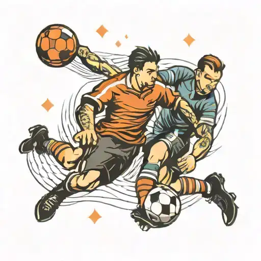 tango football tattoo design idea
