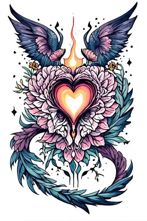 tattoo representing strength, love, fragility and transforming suffering into light it tattoo design idea