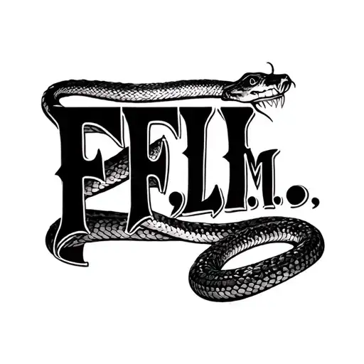 Okayy soo it's a chest tattoo n it says F.F.L.M N IT MEANS FUCK FRIENDS LOVE MONEY N THERES A SNAKE WRAPPED AROUND F.F.L tattoo design idea