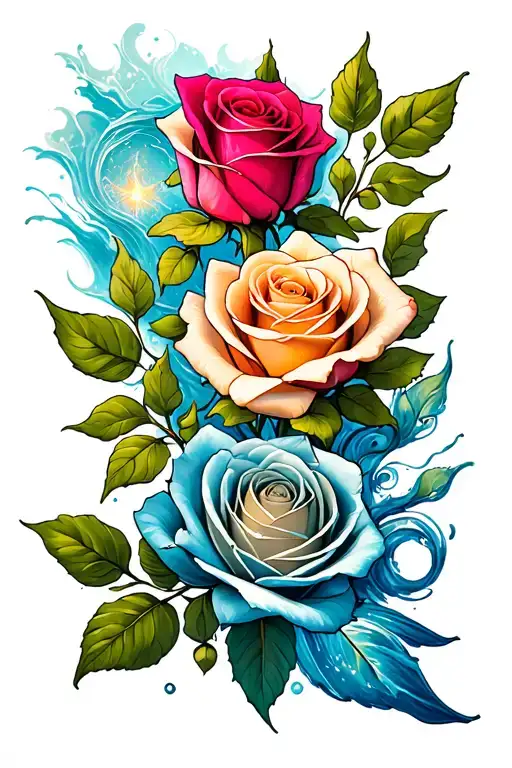 addiction and recovery, sterling roses, ocean, strength, namaste,  tattoo design idea