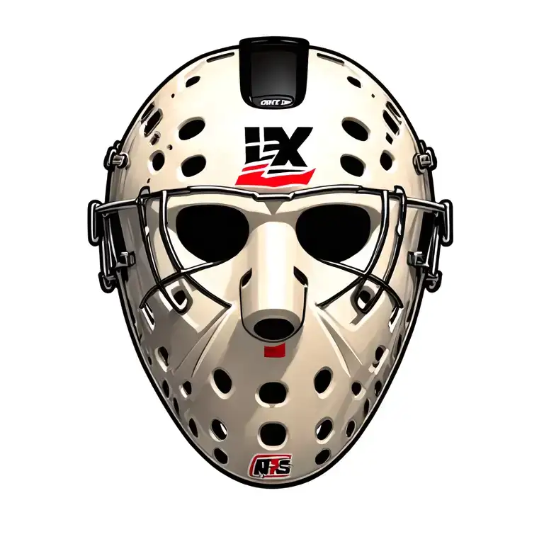 goalie mask tattoo design idea