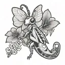 orchid mantis animal crossing design inspired tattoo featuring tattoo design idea