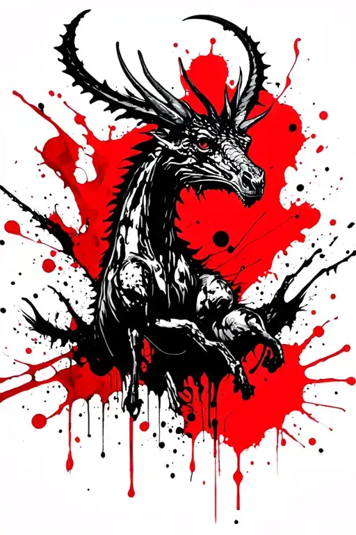 thestral flying tattoo design idea