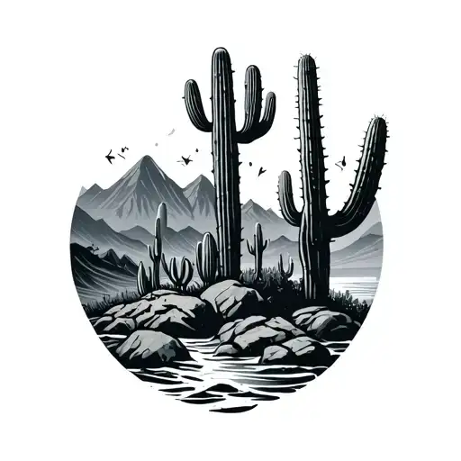 family faith integrity strength honor Taurus Sagittarius Aquarius cactus Rocky mountains ocean tattoo design idea