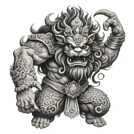 Narasimha tattoo design idea