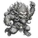 Narasimha tattoo design idea