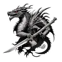 Sword Dragon Slayer tattoo design idea
