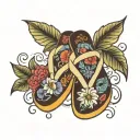 flip flop tattoo design idea