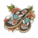 flip flop tattoo design idea