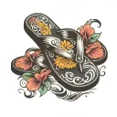 flip flop tattoo design idea