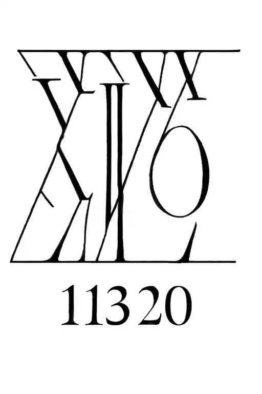 roman numerals 11 30 2020 tattoo design idea