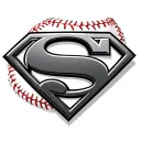 superman logo baseball diamond shaped line outlining tattoo design idea