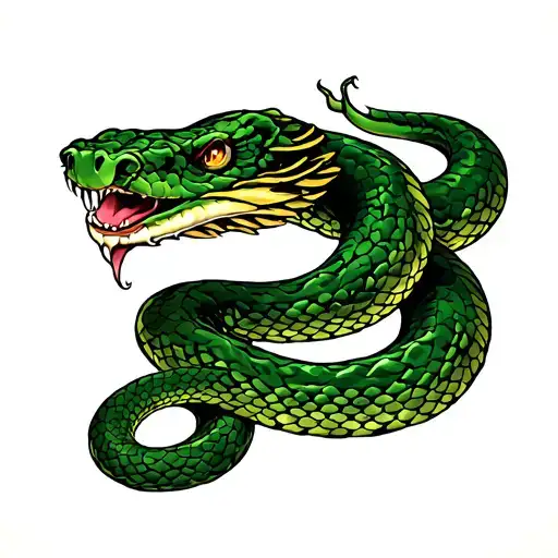 year of the snake and cancer zodiac sign  tattoo design idea