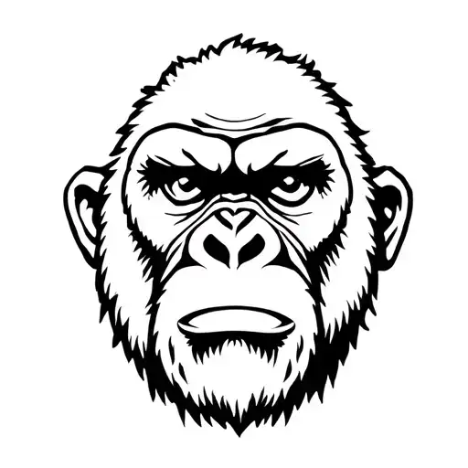 gangsta ape tattoo design idea