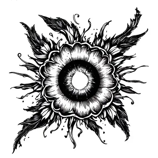 I want a tattoo on my inner thigh that is 2x2 cm that spreads aura tattoo design idea