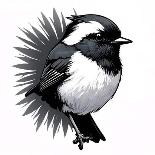 Willy Wagtail tattoo design idea