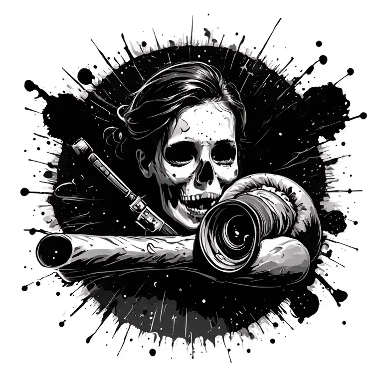 trash polka inspired tattoo tattoo design idea