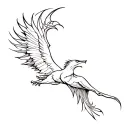 fenix flying tattoo design idea
