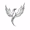 fenix flying tattoo design idea