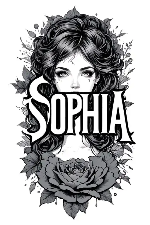 "SOPHIA" Cybersigilism tattoo design idea