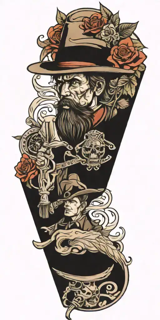 western tattoo design idea