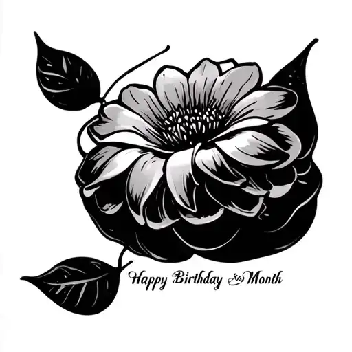 Birthday Month tattoo design idea