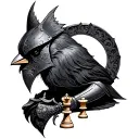 black knight chess cardinal tattoo design idea