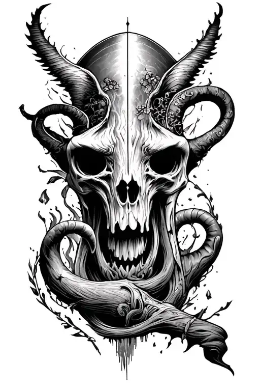 Tattoo on the top of the arm, design inspired by the album "Remission" by Mastodon tattoo design idea