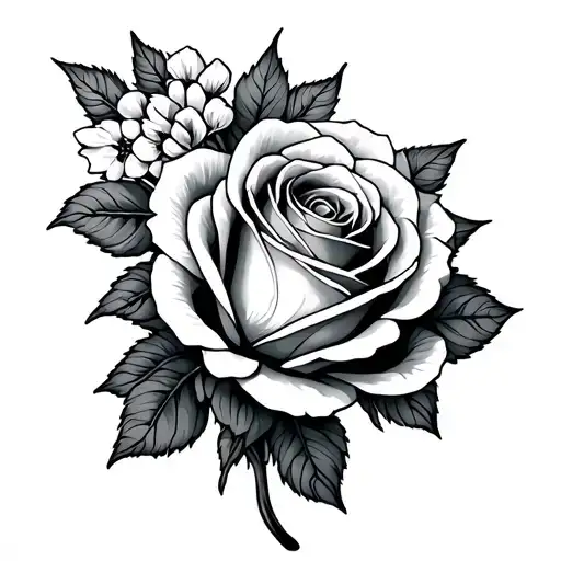 Wholescent roses with mandala tattoo design idea