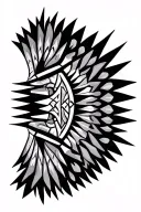 Native American sacred geometry patterns tattoo design idea
