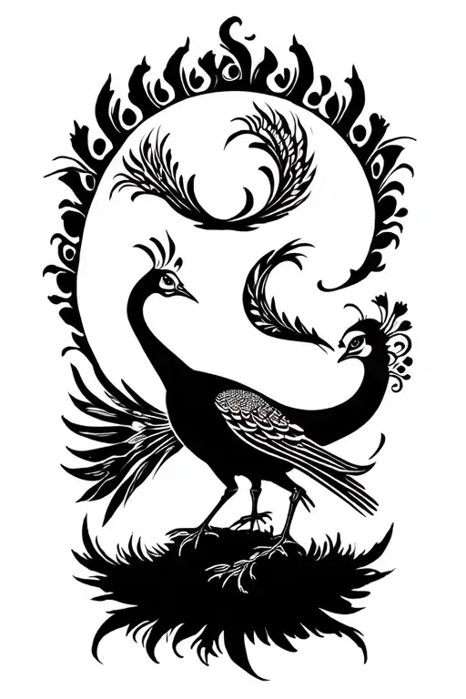 peacock tattoo design idea
