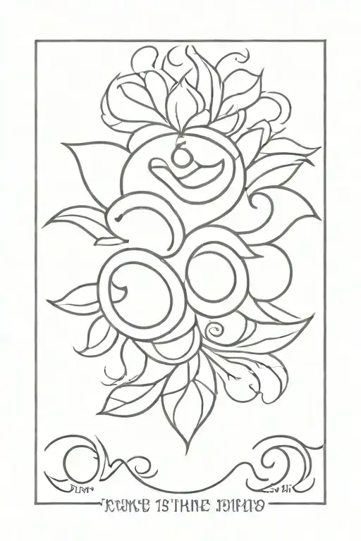 om symbol trust the process written tattoo design idea