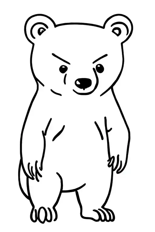 Berlin bear standing tattoo design idea