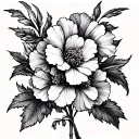 shoulder tattoo of geranium bouquet tattoo design idea
