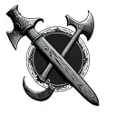 Halligan And Axe tattoo design idea